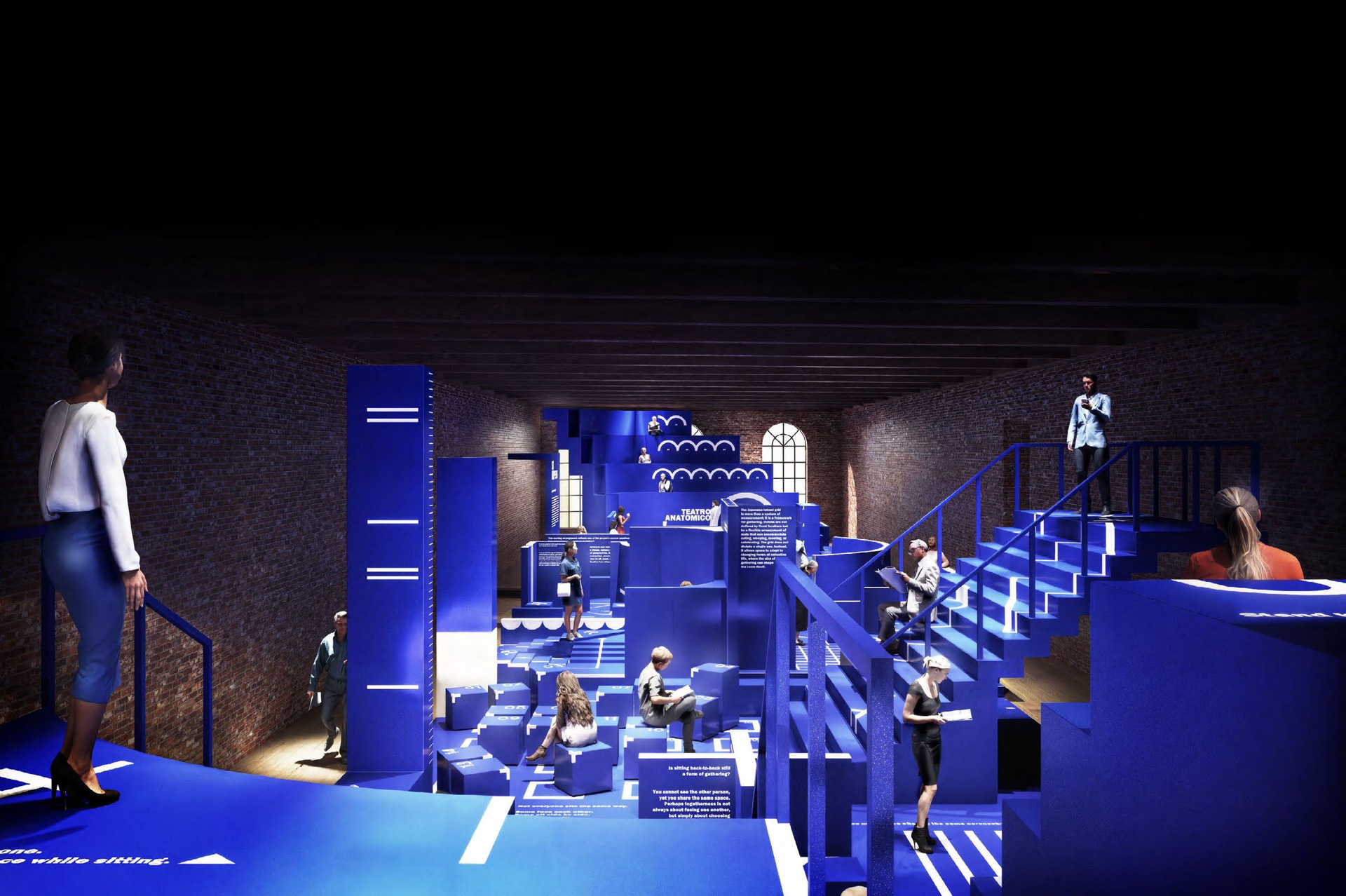Sit Happens: Blueprints of Co-Existence — Interior perspective